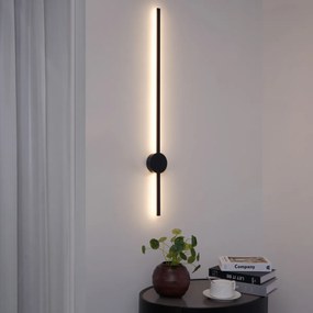 Lampă de perete modernă neagră 100cm incl. LED - Clockwise
