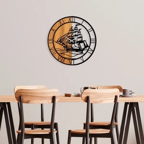 Ceas de perete d. 56 cm 1xAA lemn/metal