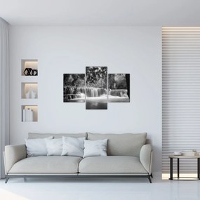 Tablou - Cascada alb-negru și alb (90x60 cm)