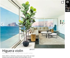 Planta artificiala decorativa Higuera violin, H250