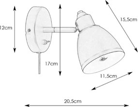 Lampă de perete Markslöjd 108714 STORY 1xE14/40W/230V alamă