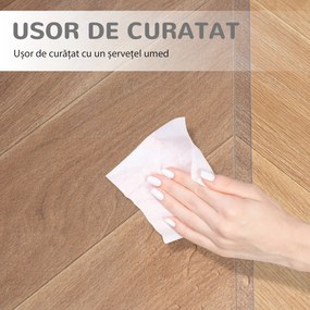 HOMCOM Covor de Protecție pentru Podea, Covoraș pentru Scaun Birou Anti-alunecare din Plastic pentru Podea, 90x120 cm, Transaprent | Aosom Romania