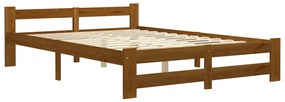 Cadru de pat, maro miere, 160 x 200 cm, lemn masiv de pin maro miere, 160 x 200 cm