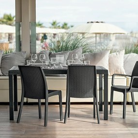 Masă de grădină din plastic Hella, grafit