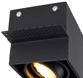 Spot integrat negru inclinabil și rotativ fără rama - Oneon Honey