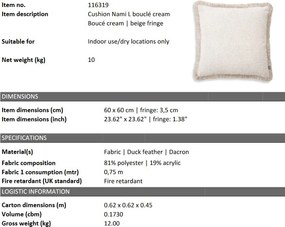 Perna decorativa LUX Nami L, 60x60cm