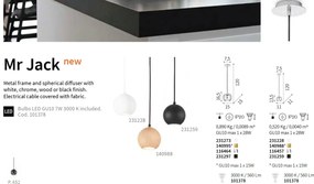 Pendul modern design minimalist MR JACK SP1 BIG NERO 231297 IDL