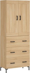 vidaXL Dulap înalt, stejar sonoma, 69,5x34x180 cm, lemn compozit