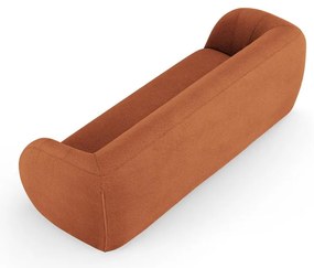 Canapea portocalie cu tapițerie din stofă bouclé 230 cm Essen – Cosmopolitan Design