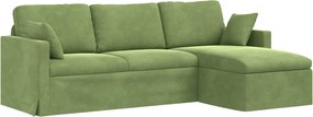 vidaXL Canapea Verde deschis 198 x 134 x 80 cm Catifea