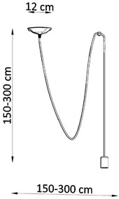 Lustră neagră Spider – Sollux