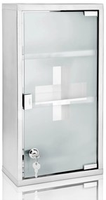 Trusă medicală de perete SAVE, 25x12x48,5cm, argintiu Monzana