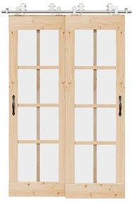 vidaXL Set piese pentru ușă glisantă, argintiu, 183 cm oțel inoxidabil