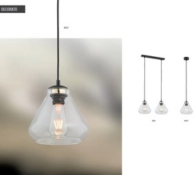 Lustra/Pendul design decorativ DECORATO transparent