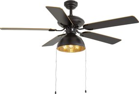 Ventilator de tavan negru cu bej 130cm cu șnur - Mistral Magna