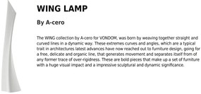 Corp iluminat LED RGB de exterior / interior design modern decorativ WING LAMP 53033L Vondom