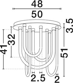 Lustra LED aplicata design decorativ TOPAZ