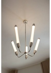 Lustră argintie din oțel cu abajur din sticlă ø 86 cm Lemon Squeeze – UMAGE