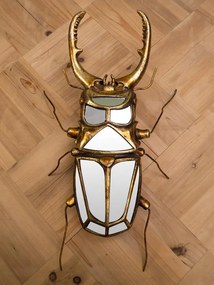 Oglinda decorativa, de perete, din rasina, Stag beetle