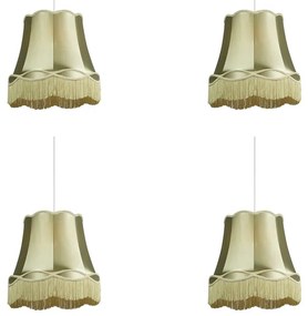 Set de 4 lămpi suspendate retro verzi 45 cm - Granny