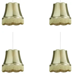Set de 4 lămpi suspendate retro verzi 45 cm - Granny