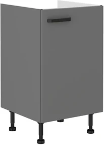Dulap inferior de bucătărie sub chiuvetă Nesia 50 ZL 1F BB (Antracit). 1049703