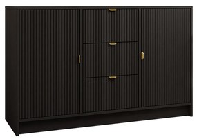 Comodă Rozoma 2D3SZ (Negru molet + auriu) . 1103672