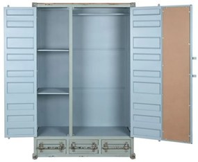 Dulap turcoaz, din metal, stil industrial, Cargo
