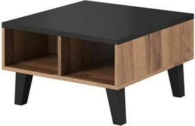 Masuta cafea LOTTA, negru/stejar sonoma, PAL, 60x60x35 cm
