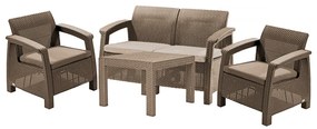 Set de mobilier de grădină Corfu Light cu masă Chicago cappuccino