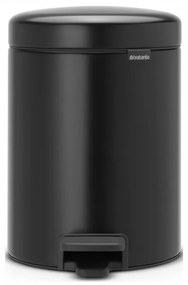 Cos de gunoi cu pedala Brabantia NewIcon 649014, 5 L, Inchidere lina, Baza antiderapanta, Negru