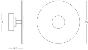 Aplica de perete LED, Ambientala, ALABASTER, Negru, ZB-2551