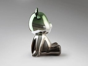 Figurina decorativa ursulet Osito gri, verde