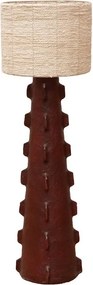 Lampă de podea burgundy cu abajur din iuta, "Yucatan"