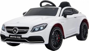 Masinuta Electrica cu acumulator pentru copii NOVOKIDS™ Mercedes C63S AMG Coupe, Cu telecomanda, Roti din Cauciuc EVA, 3-8 ani , Usi cu deschidere ,