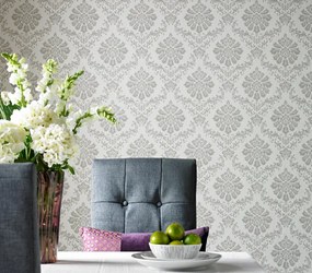 Tapet Broughton, Grey Luxury Damask, 1838 Wallcoverings, 5.3mp / rola