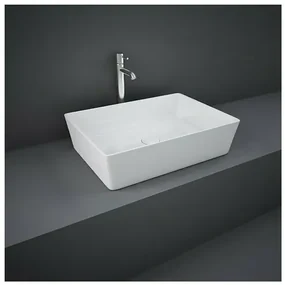 Lavoar pe blat Rak Feeling rectangular 50 cm alb lucios