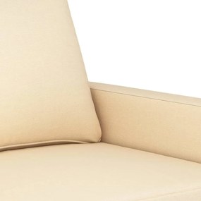 Canapea cu 3 locuri, crem, 210 cm, material textil