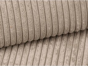 Colțar maro deschis cu tapițerie din catifea reiată Campi – Cosmopolitan Design