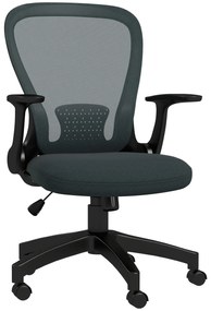 Vinsetto Scaun fotoliu de birou înălțime reglabilă pivotant la 360 ° rolete acoperire plasă 63 x 54 x 103 cm gri | Aosom Romania