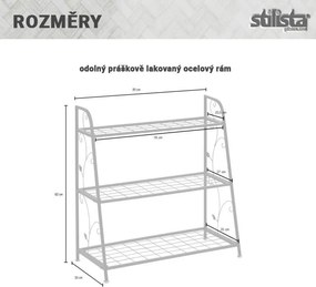 STILISTA Suport pentru plante, 82 x 81 x 35 cm, oțel