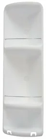 GEDY 7081 CAESAR raft de colț cu trei niveluripentru duș 22,6 x 71 x 16 cm, plastic ABS, alb