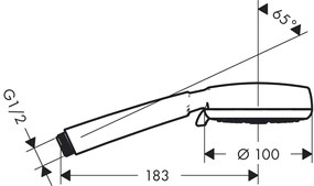 Para de dus Hansgrohe Crometta 100 Vario, alb crom - 26824400