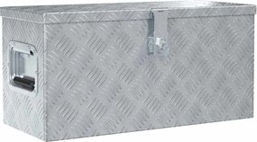 vidaXL Cutie din aluminiu, 61,5 x 26,5 x 30 cm, argintiu