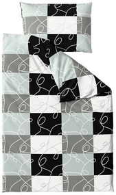 Lenjerie de pat din bumbac KASPARO BLEND gri Dimensiune lenjerie de pat: 70 x 90 cm | 140 x 220 cm