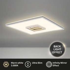 Briloner 3848014 - Plafonieră LED TORO LED/18W/230V 42x42 cm crom mat