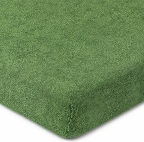 Cearșaf de pat 4Home frotir, verde măsline, 180 x 200 cm, 180 x 200 cm