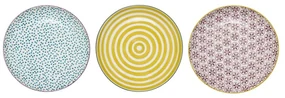 Set de 3 farfurii de desert din gresie ceramică Bloomingville Patrizia, ø 16 cm