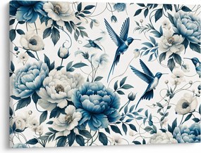 Tablou - Colibri cu flori (70x50 cm)