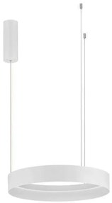 Lustra circulara aluminiu alb LED CCT LUMIA 50cm